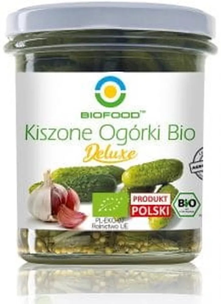 BIOFOOD Ogórki kiszone deluxe BIO 320 g /230 g