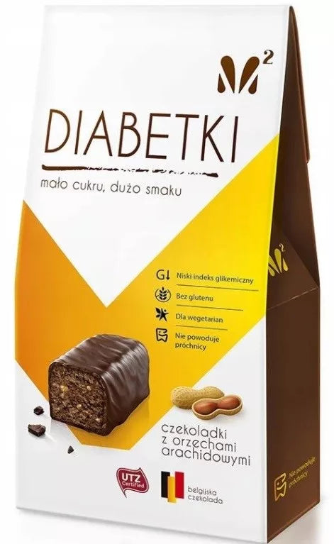 DIABETKI Czekoladki czarna porzeczka B/C 100 g