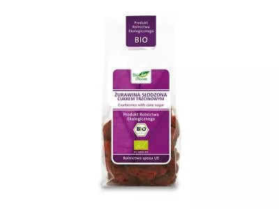 BIO PLANET Żurawina słodzona cukrem trzcinowym (100 g) - BIO