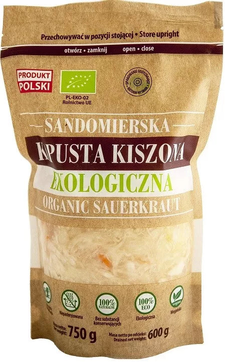 *MEGAWITA Kapusta ekologiczna kiszona sandomierska (750g)