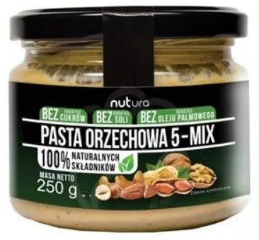 NUTURA Pasta orzechowa mix 5 orzechów (250g)