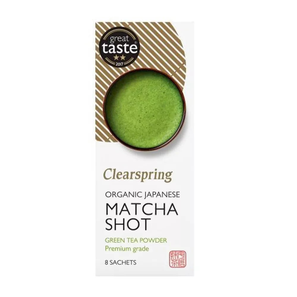 CLEARSPRING Matcha shot, japońska matcha premium grade, sproszkowana (8x1g) (8g) - BIO