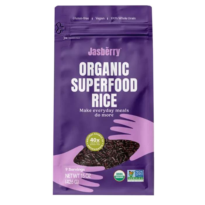 JASBERRY RICE (CALORIE WATCHERS) Ryż express Jasberry razowy bezglutenowy (200 g) - BIO