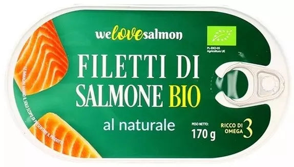 WE LOVE SALMON Filet z łososia w zalewie naturalnej (170g) - BIO