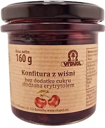 VITAPOL Konfitura z wiśni słodzona erytrytolem B/C 160g