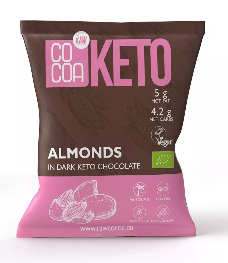 COCOA Migdały w czekoladzie keto bez dodatku cukru (70 g) - BIO