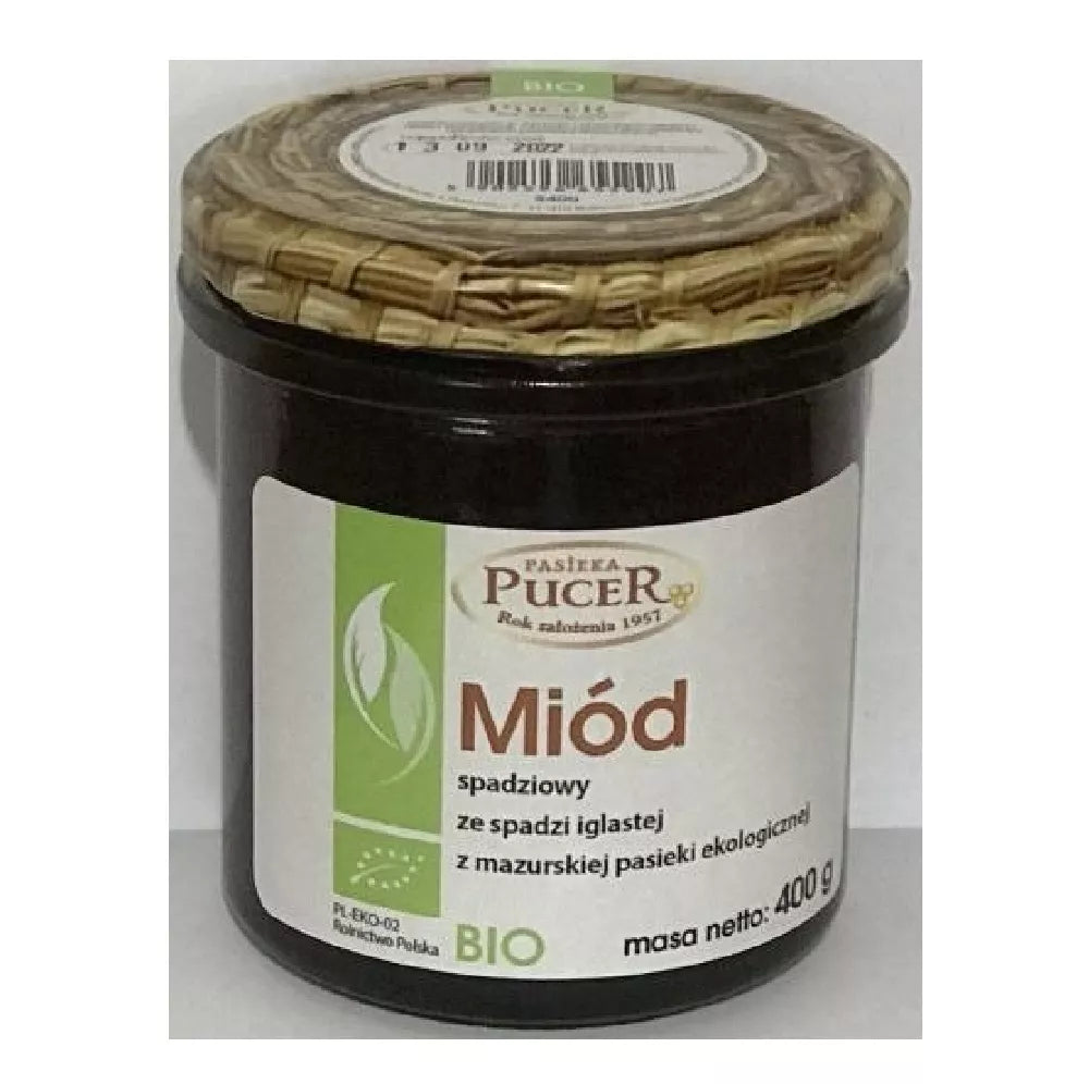 PUCER Miód spadziowy ze spadzi iglastej (400g) - BIO