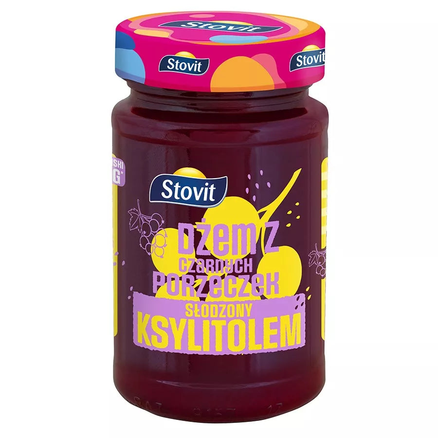 STOVIT Dżem z czarnej porzeczki słodzony ksylitolem (250g)