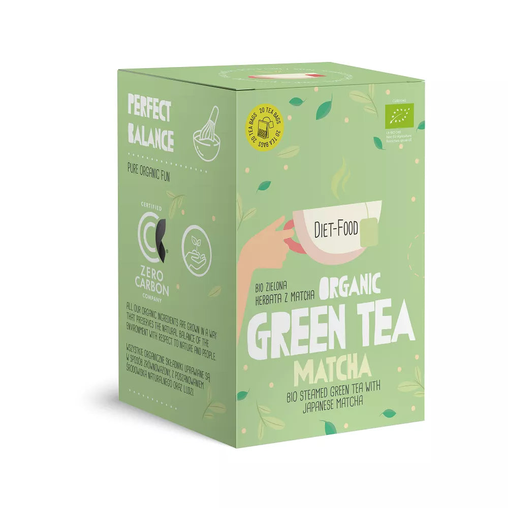 DIET-FOOD HERBATA ZIELONA Z MATCHĄ (GREEN TEA MATCHA) BIO (20 x 2 g) 40 g
