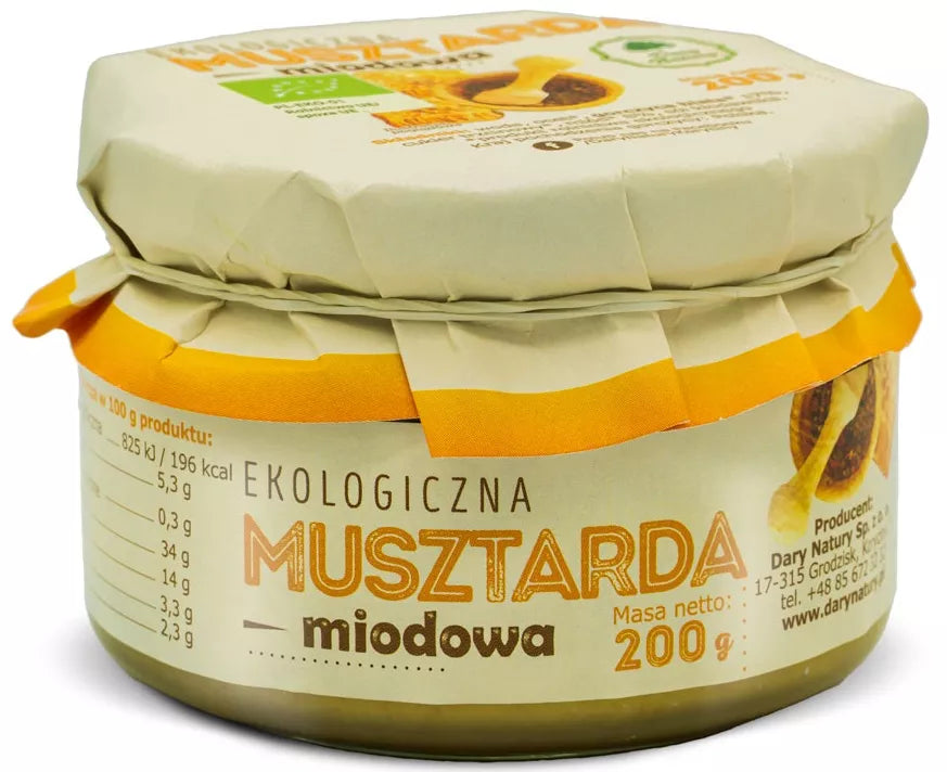 DARY NATURY Musztarda miodowa ekologiczna (200 g) – BIO