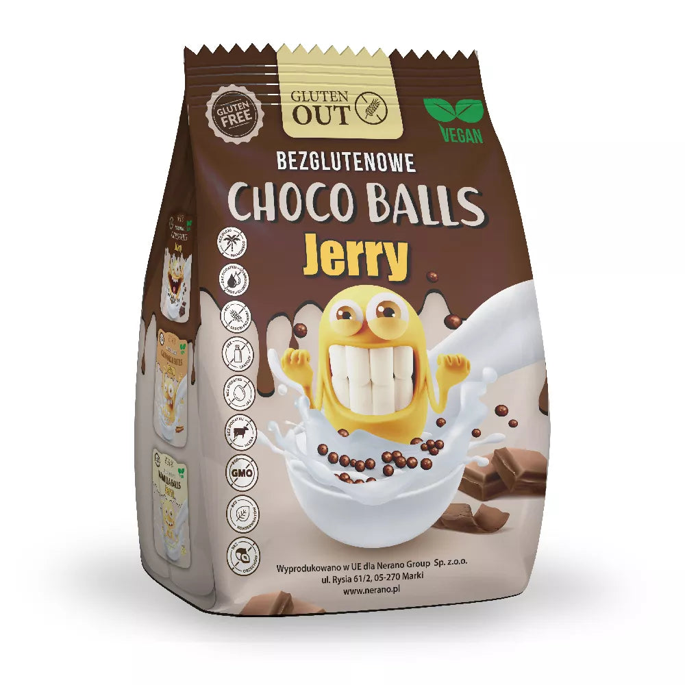 GLUTEN OUT Kulki śniadaniowe z kakao, bezglutenowe (375g)