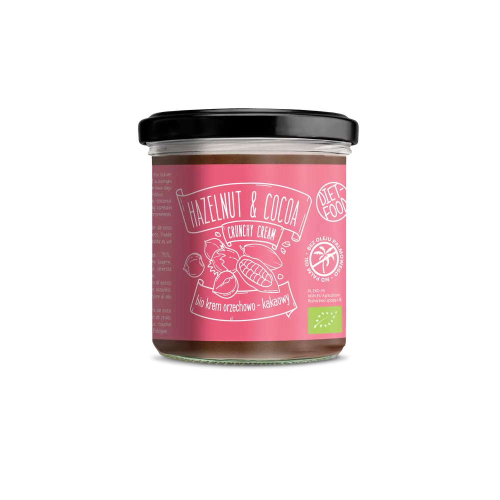 DIET-FOOD Krem orzechowo - kakaowy (300 g) - BIO