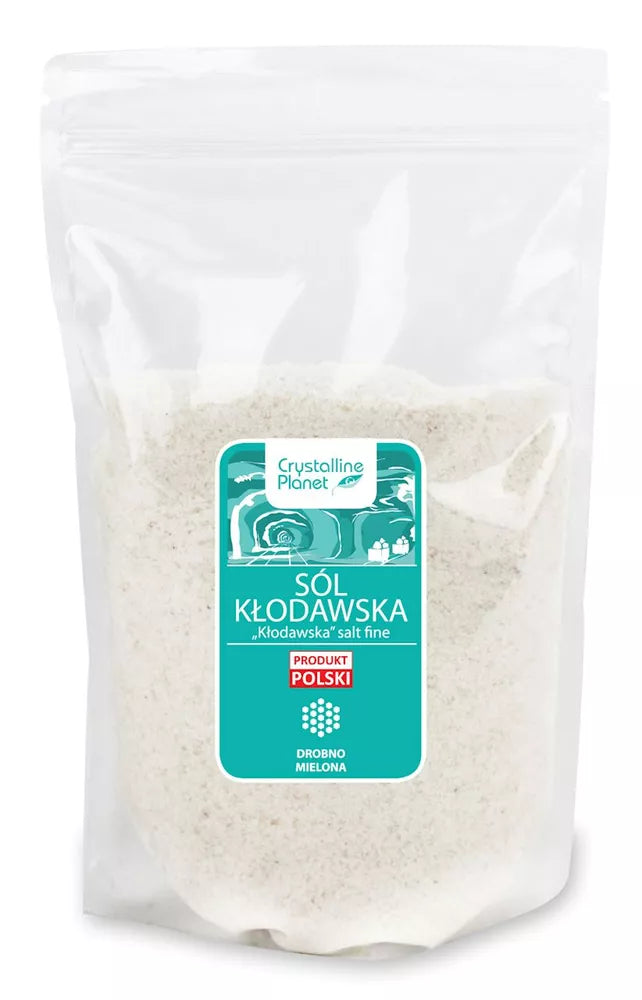 CRYSTALLINE PLANET Sól kłodawska drobno mielona bezglutenowa (1 kg)