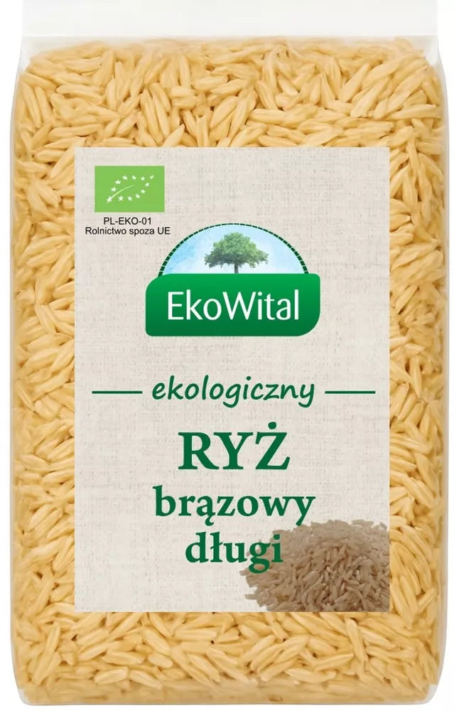 EKOWITAL Ryż brązowy długoziarnisty (1 kg) - BIO