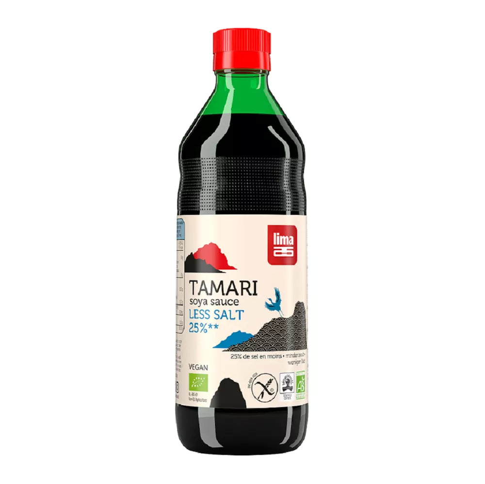 LIMA Sos sojowy tamari 25 % mniej soli bezglutenowy (500 ml) - BIO
