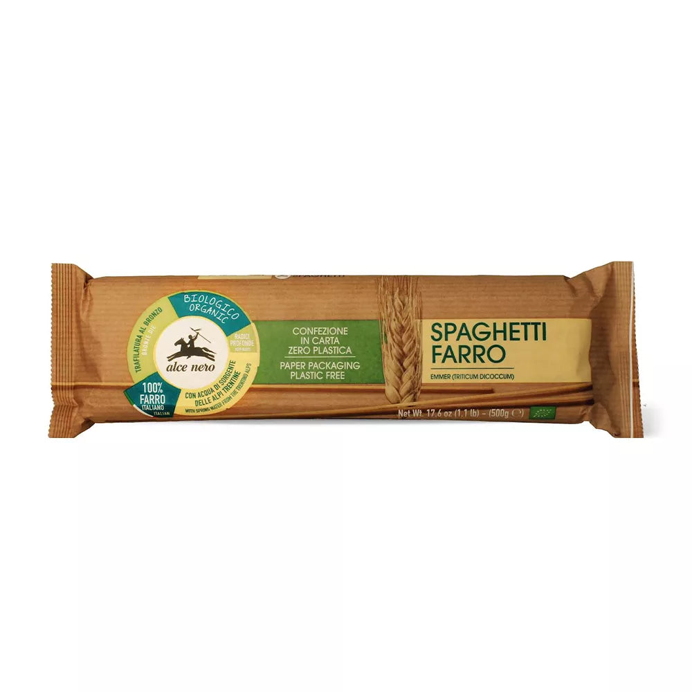 ALCE NERO Makaron (z płaskurki) spaghetti (500g) - BIO