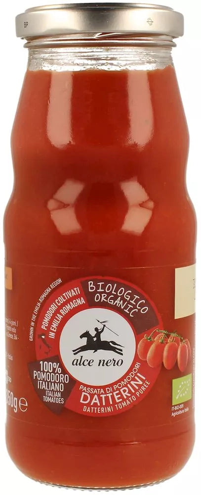 ALCE NERO Sos pomidorowy passata (z pomidorów daktylowych) (350 g) - BIO