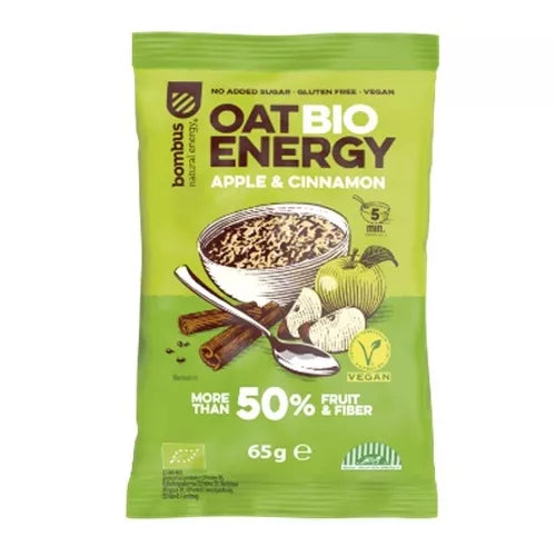 BOMBUS Owsianka jabłko- cynamon, bezglutenowa (65g) - BIO