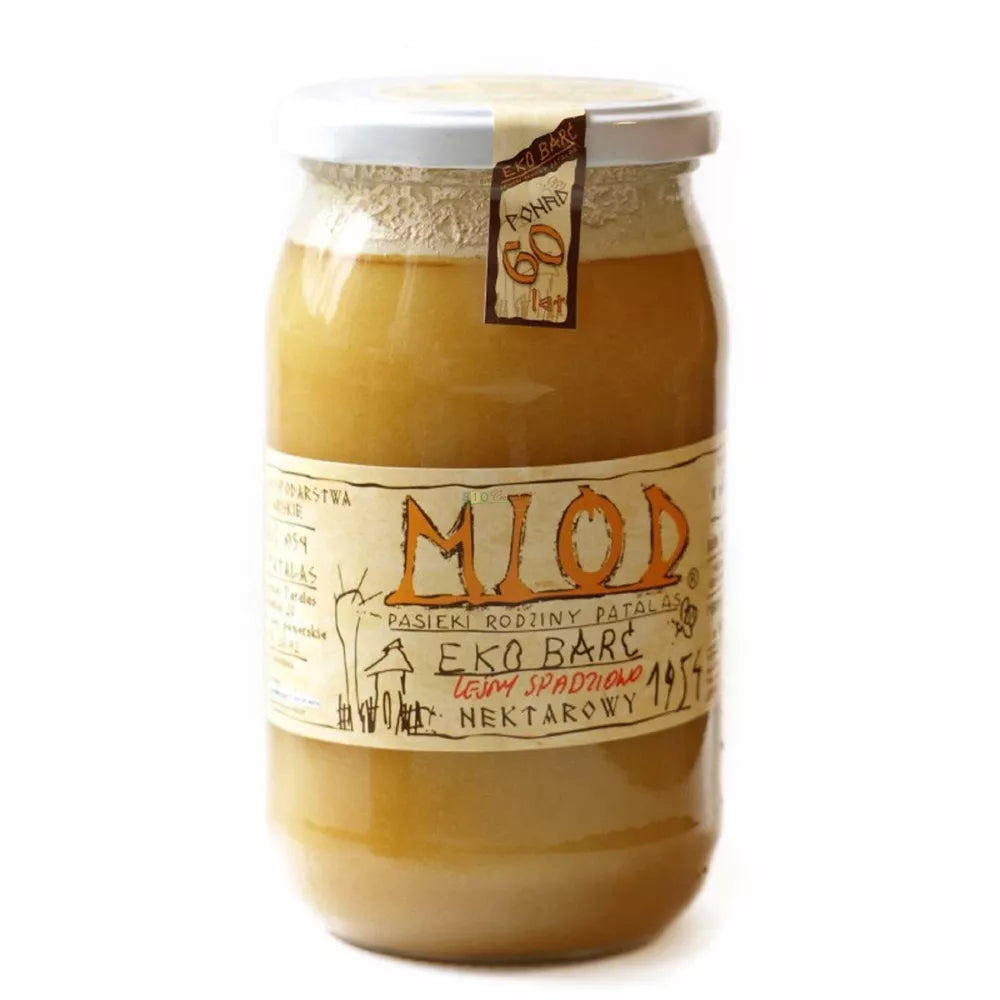 EKO BARĆ Miód leśny spadziowo - nektarowy (380g) - BIO