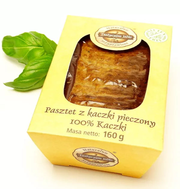*TRADYCYJNE JADŁO Pasztet pieczony z kaczki, bezglutenowy (160g) (f)