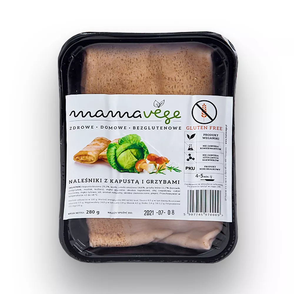 *MAMAVEGE Naleśniki z kapustą i grzybami bezglutenowe (280g) (f)