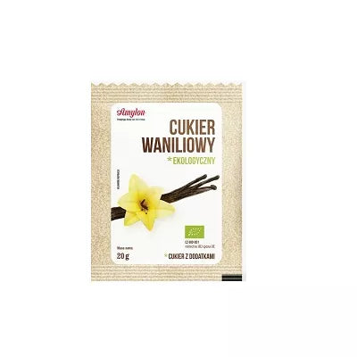 AMYLON Cukier z wanilią Burbon bezglutenowy (20 g) - BIO