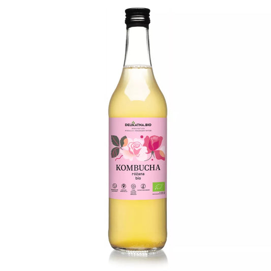 *DELIKATNA Kombucha truskawkowa (500ml) - BIO