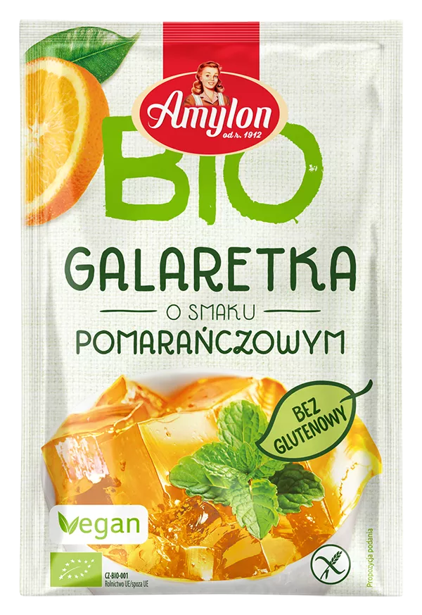 AMYLON Galaretka z agarem o smaku pomarańczowym (40g) - BIO