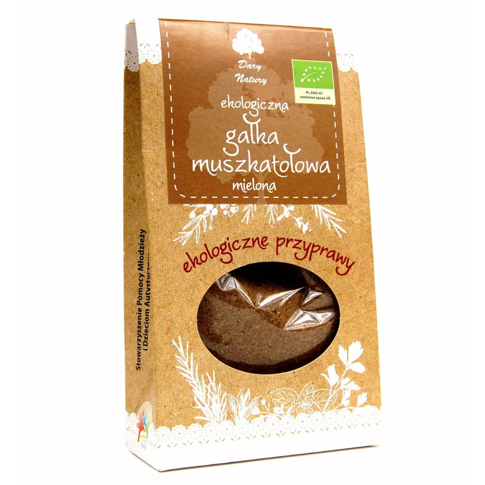 DARY NATURY Gałka muszkatołowa mielona, ekologiczna (30g) - BIO