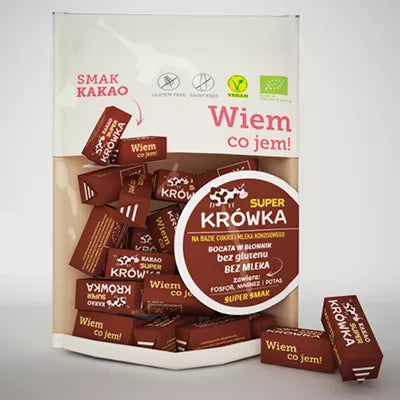 SUPER KRÓWKA Krówki bezmleczne kakaowe bezglutenowe (150g) - BIO