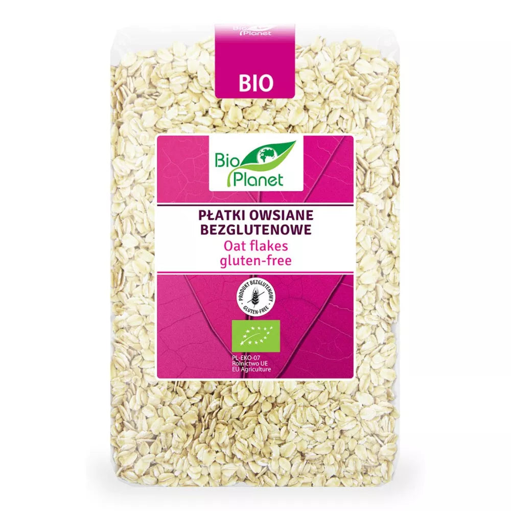 BIO PLANET Płatki owsiane ekologiczne, bezglutenowe (1kg) - BIO