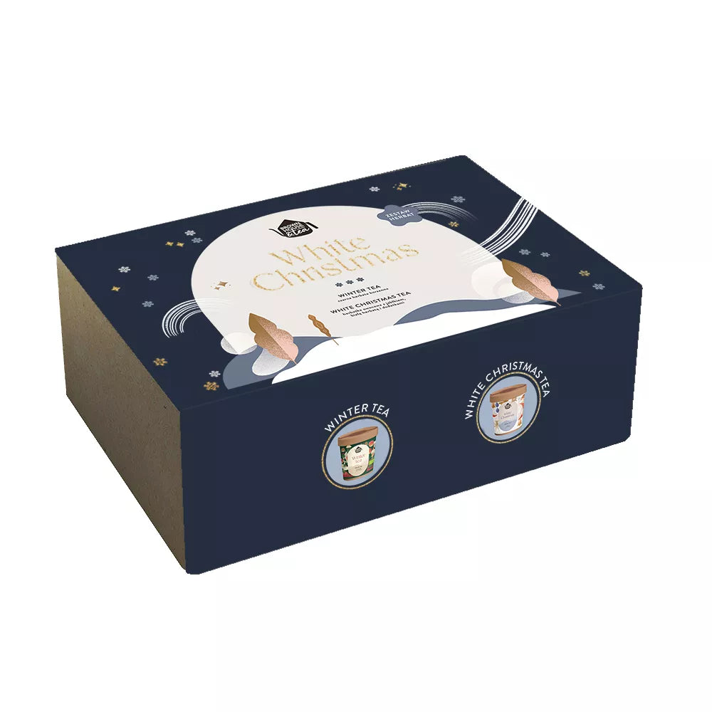 BROWN HOUSE & TEA Zestaw prezentowy dwóch herbat WHITE CHRISTMAS (295g