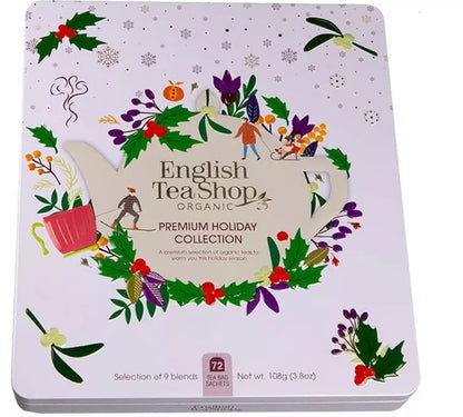 ENGLISH TEA SHOP Zestaw herbat zimowych w białej puszce (72x1,5) 108g - BIO