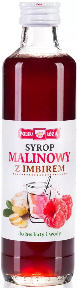 POLSKA RÓŻA Syrop malinowy z imbirem 315 g