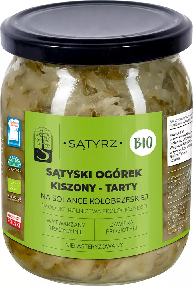 *SĄTYRZ Ogórek kiszony tarty BIO 500 ml