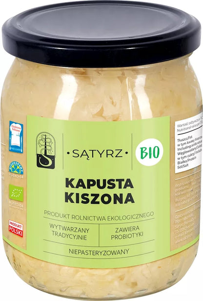 *SĄTYRZ Kapusta kiszona z marchewką (800g) - BIO