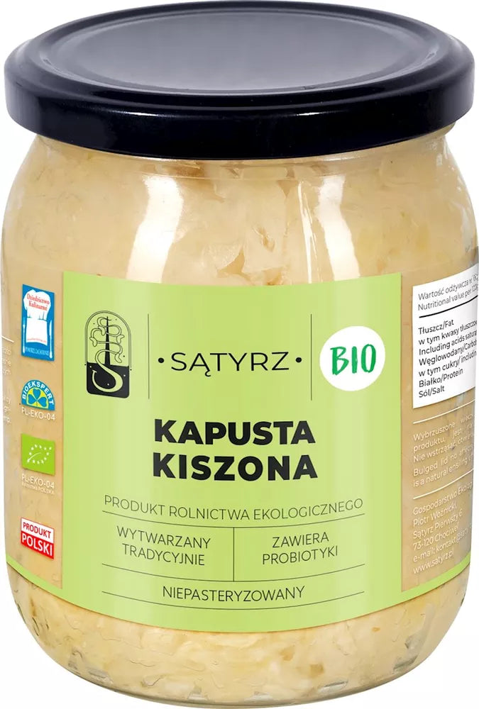 *SĄTYRZ Kapusta kiszona z marchewką (450g) - BIO