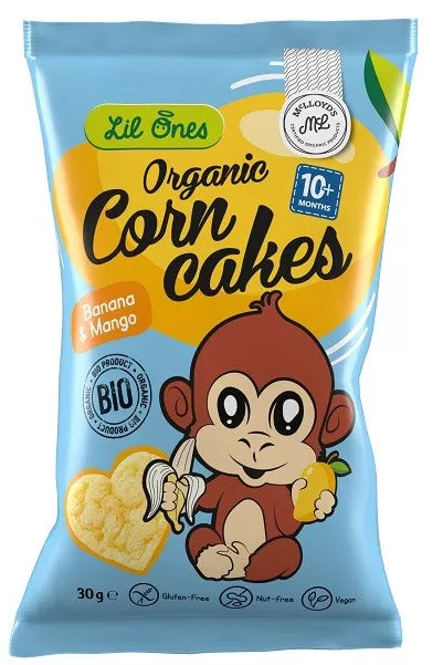 MCLLOYDS (LIL ONES) Chrupki kukurydziane banan-mango od 10 mies. bezglutenowe (30g) - BIO