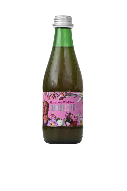 KOMBUCHA BY LAURENT Kombucha z sokiem z dzikiej róży (Share Love Wild Rose) (330 ml) - BIO