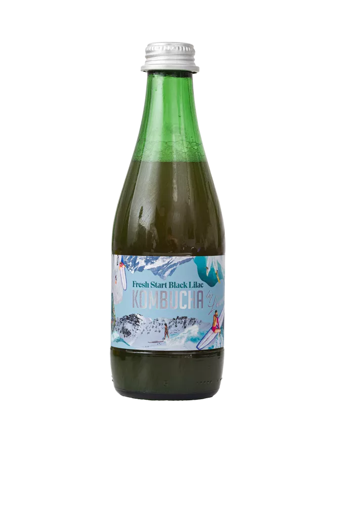 KOMBUCHA BY LAURENT Kombucha Fresh Start Black Lilac (body detox) (330 ml) - BIO