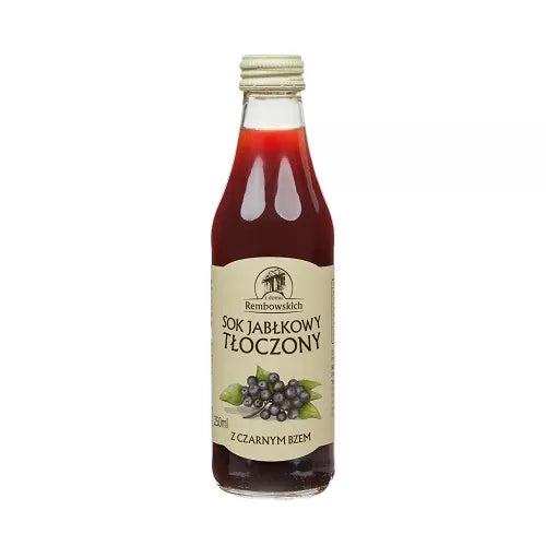 REMBOWSCY Sok jabłkowy tłoczony, z czarnym bzem  (250ml)