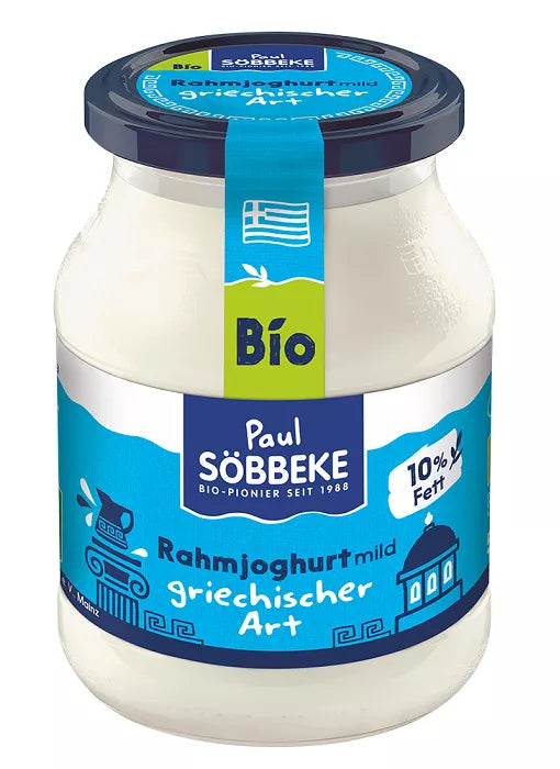 *SOBBEKE Jogurt naturalny typu greckiego kremowy (słoik) (500 g) - BIO