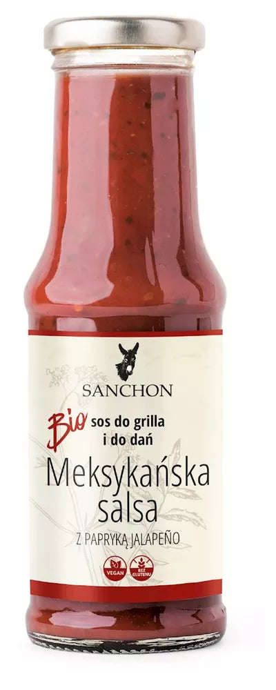 SANCHON Sos meksykańska salsa wegański bezglutenowy (210 ml) - BIO