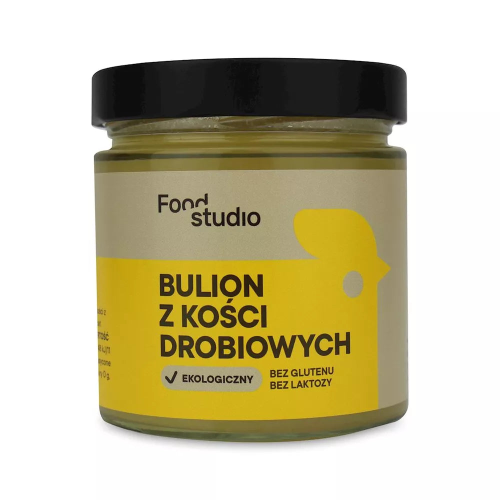 FOOD STUDIO Bulion z kości drobiowych bezglutenowy (350 ml) - BIO