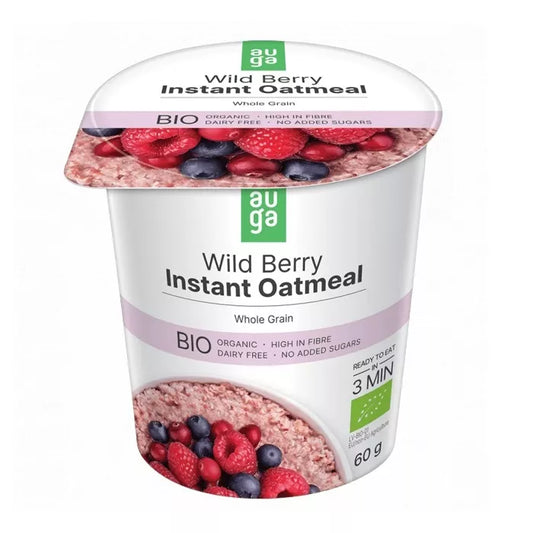 AUGA Owsianka z owocami leśnymi pełnoziarnista (60g) - BIO
