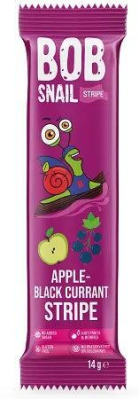 BOB SNAIL Przekąska jabłkowo-czarna porzeczka Stripe (14g)
