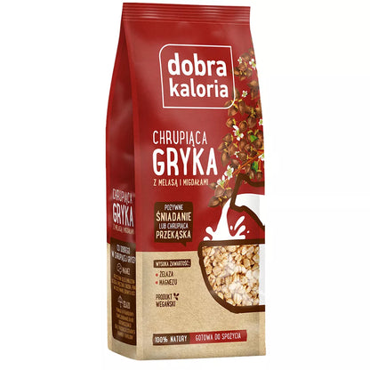 DOBRA KALORIA Chrupiąca gryka z melasą i migdałami (100g)