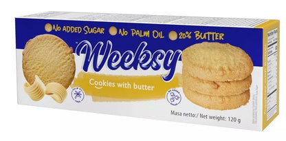 BOGUTTI (WEEKESY) Kruche ciasteczka maślane bez cukru (120g)