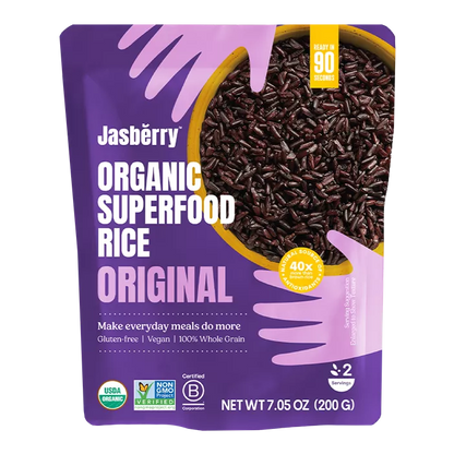 JASBERRY RICE (CALORIE WATCHERS) Ryż express Jasberry razowy bezglutenowy (200 g) - BIO