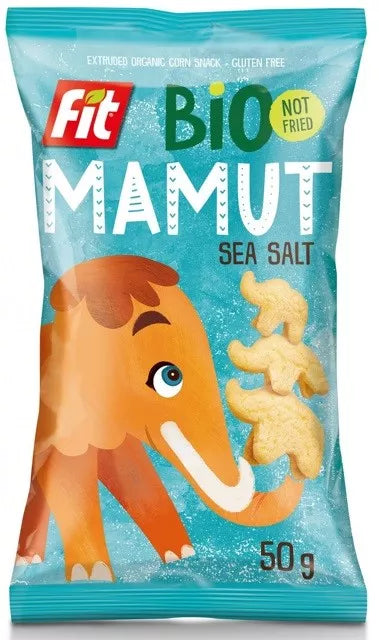 BIO MAMUT Chrupki kukurydziane z solą morską bezglutenowe (50g) - BIO